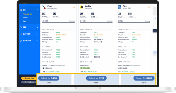 Spirit Blog - Flight comparison 2