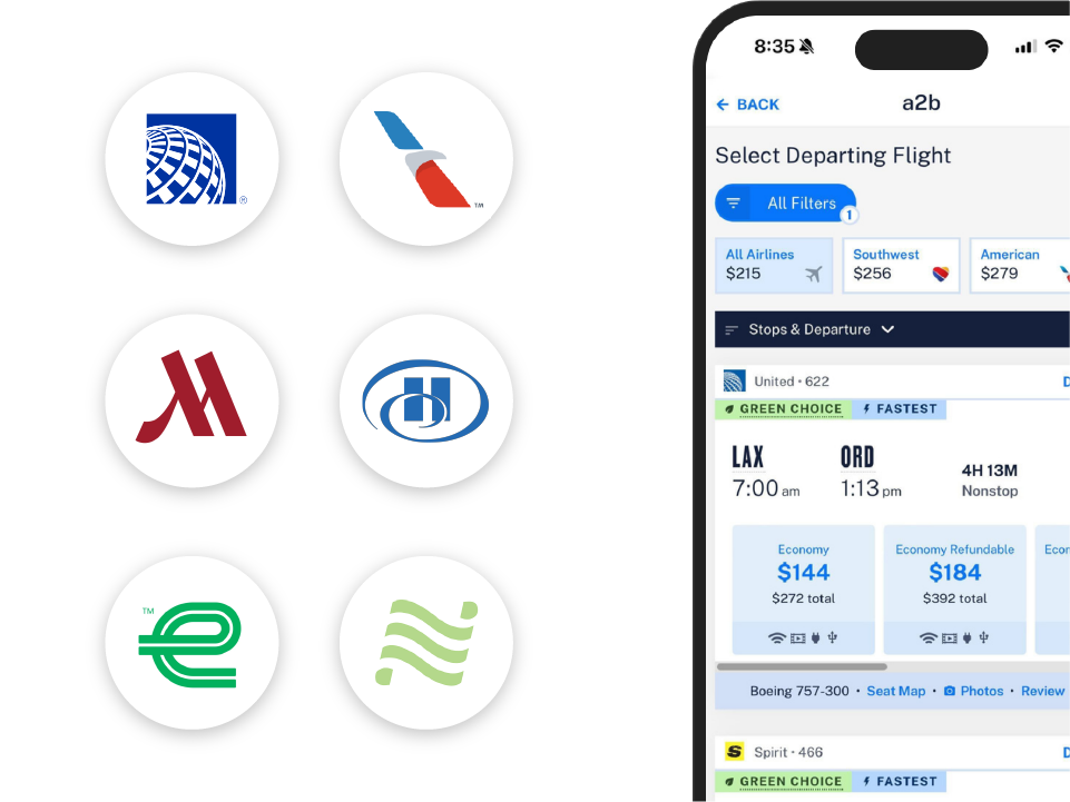 mobile searfh with airline logoos